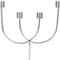13" Silver Stainless Steel Overlapping U-Shaped Candelabra